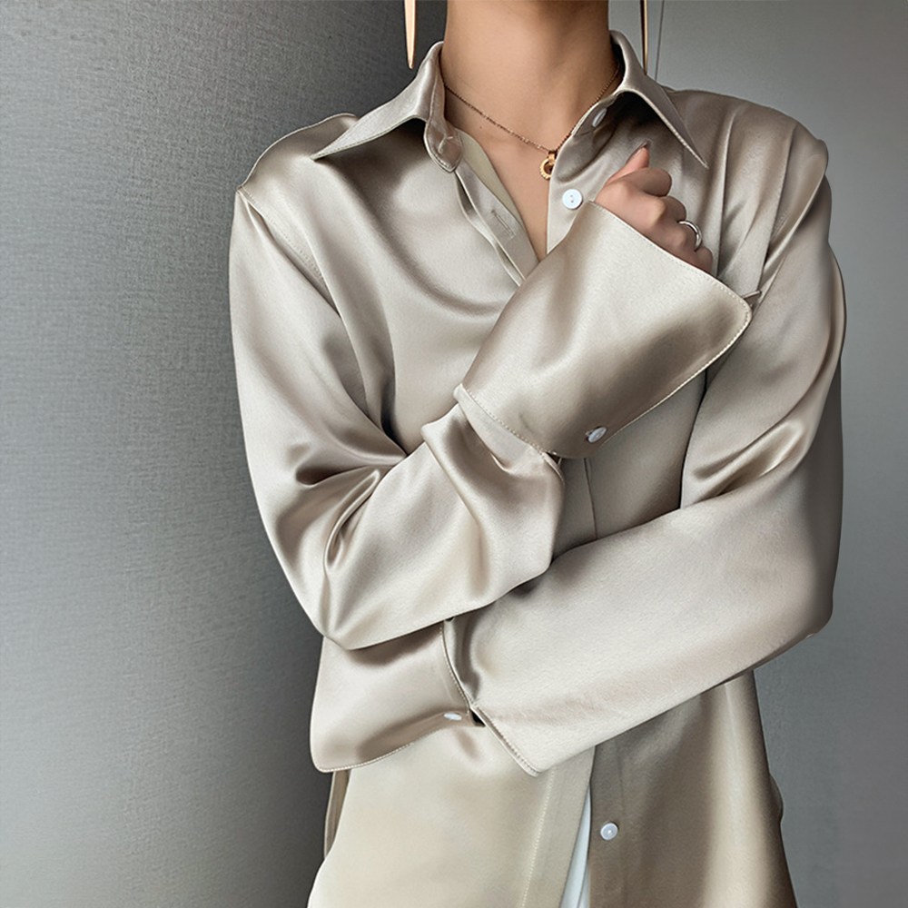 CALISTA : Blouse en Satin Charmeuse