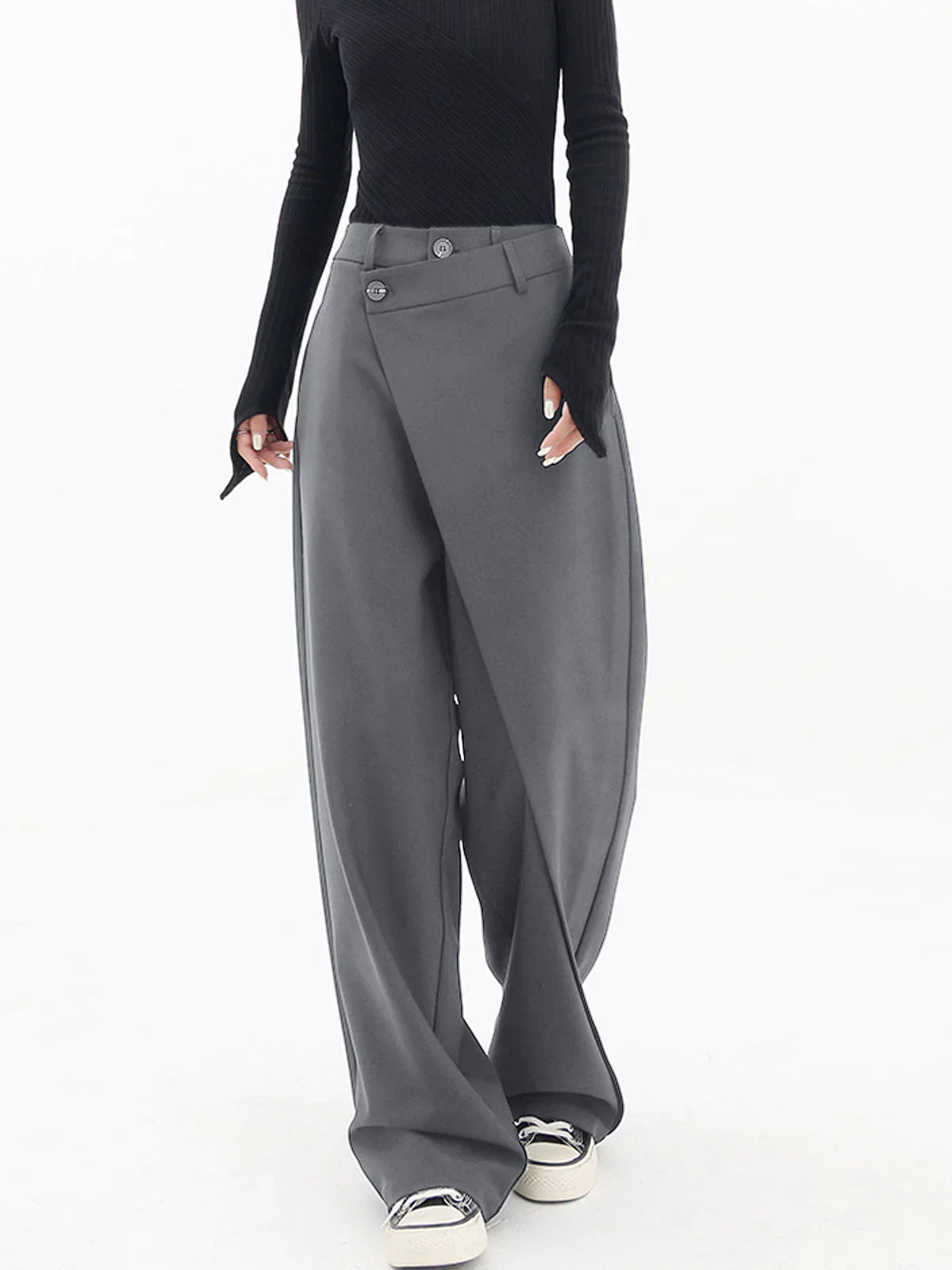 Anne | Pantalon ample asymétrique