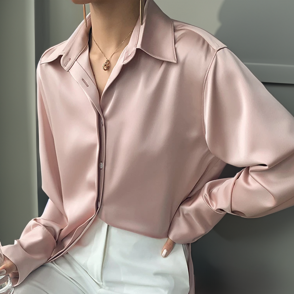 CALISTA : Blouse en Satin Charmeuse