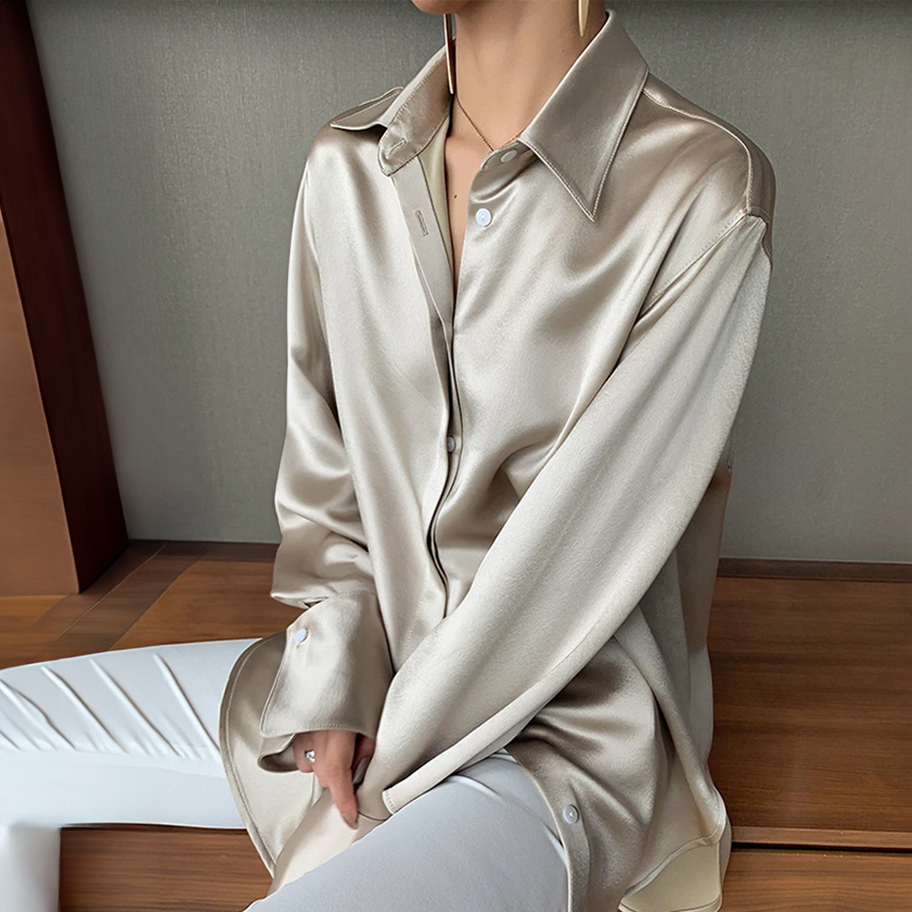 CALISTA : Blouse en Satin Charmeuse